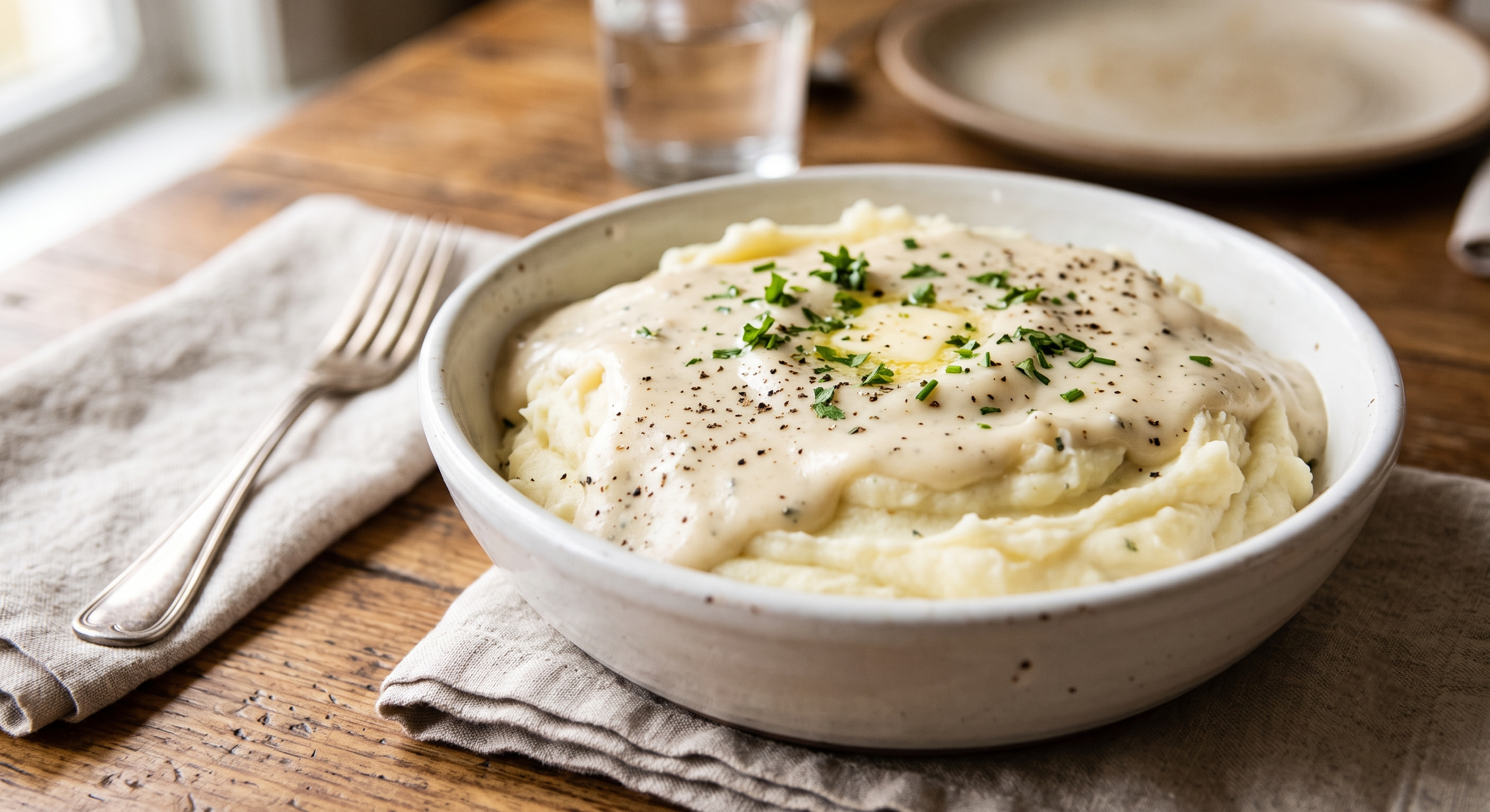 Mashed Potatoes and Country Gravy